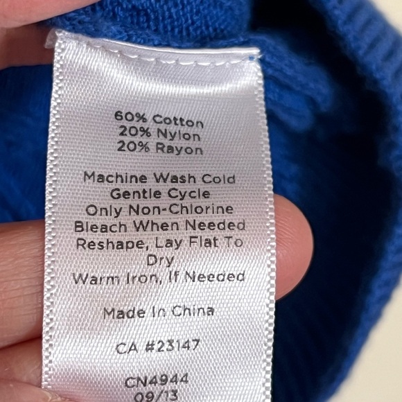 Talbots Womens Blue CableKnit Turtleneck Sweater Supersoft Solid Cozy Medium - Picture 6 of 8